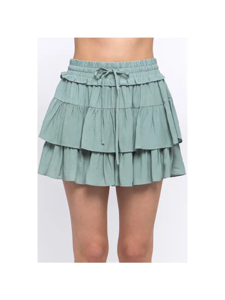 Ruffled Mini Skort