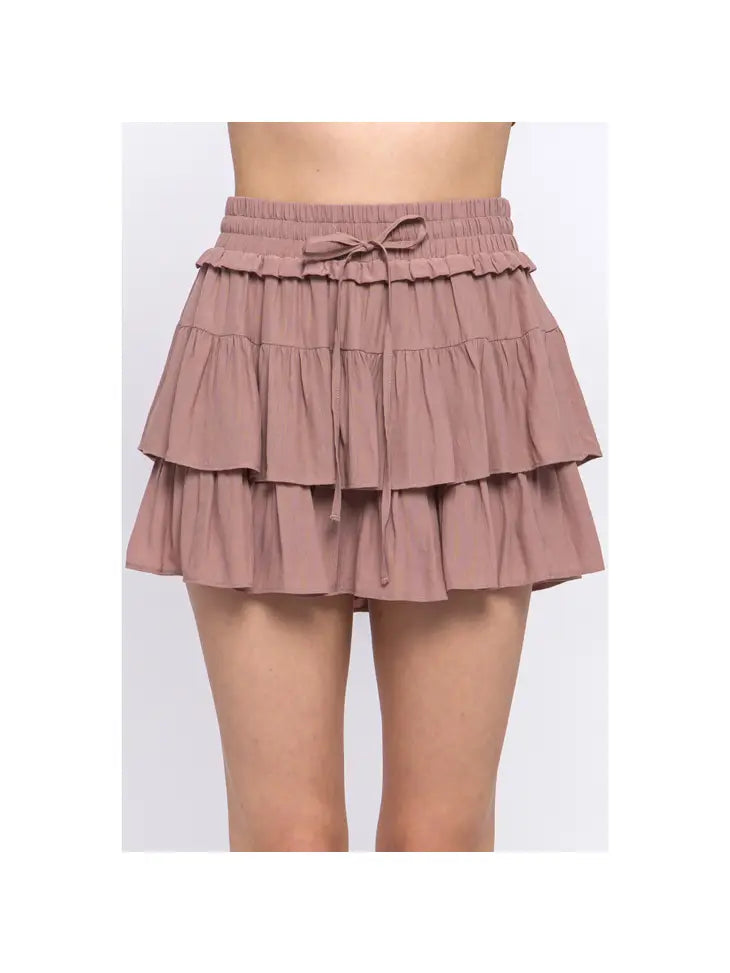 Ruffled Mini Skort