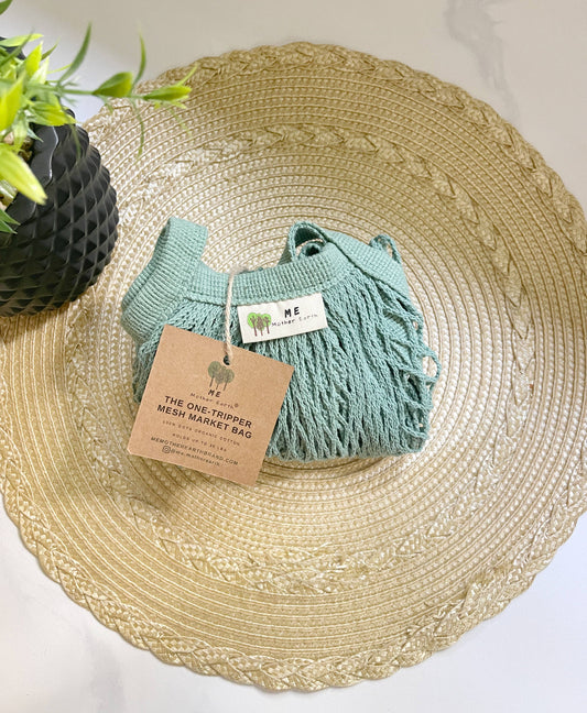 The "One Tripper" HUGE Mesh Market Bag | Zero Waste: Sage Green