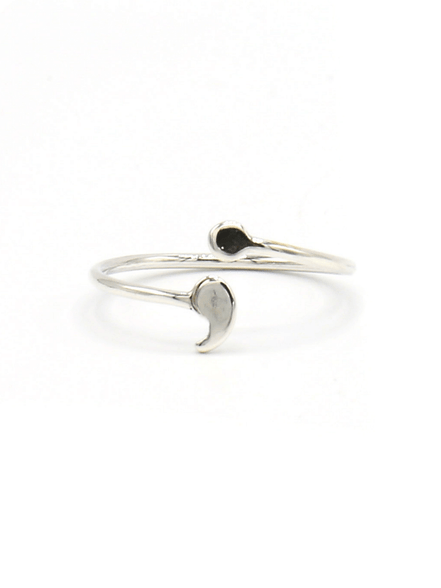 Semi-Colon Sterling Silver Ring