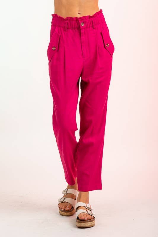 High Waisted Linen Pants