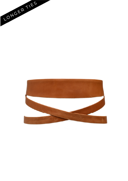 Midi Wrap Belt - Cognac