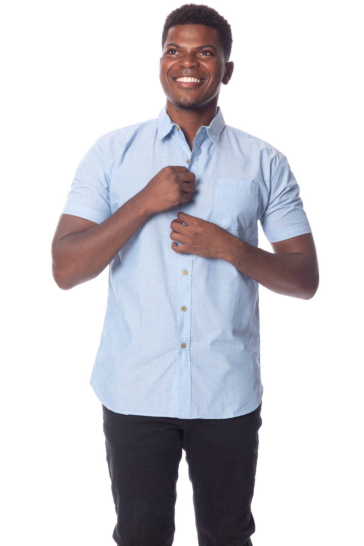 Hawks Bay Men's Solid Chambray Shirt