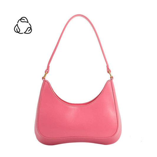 Yvonne Recycled Vegan Shoulder Bag in Pink