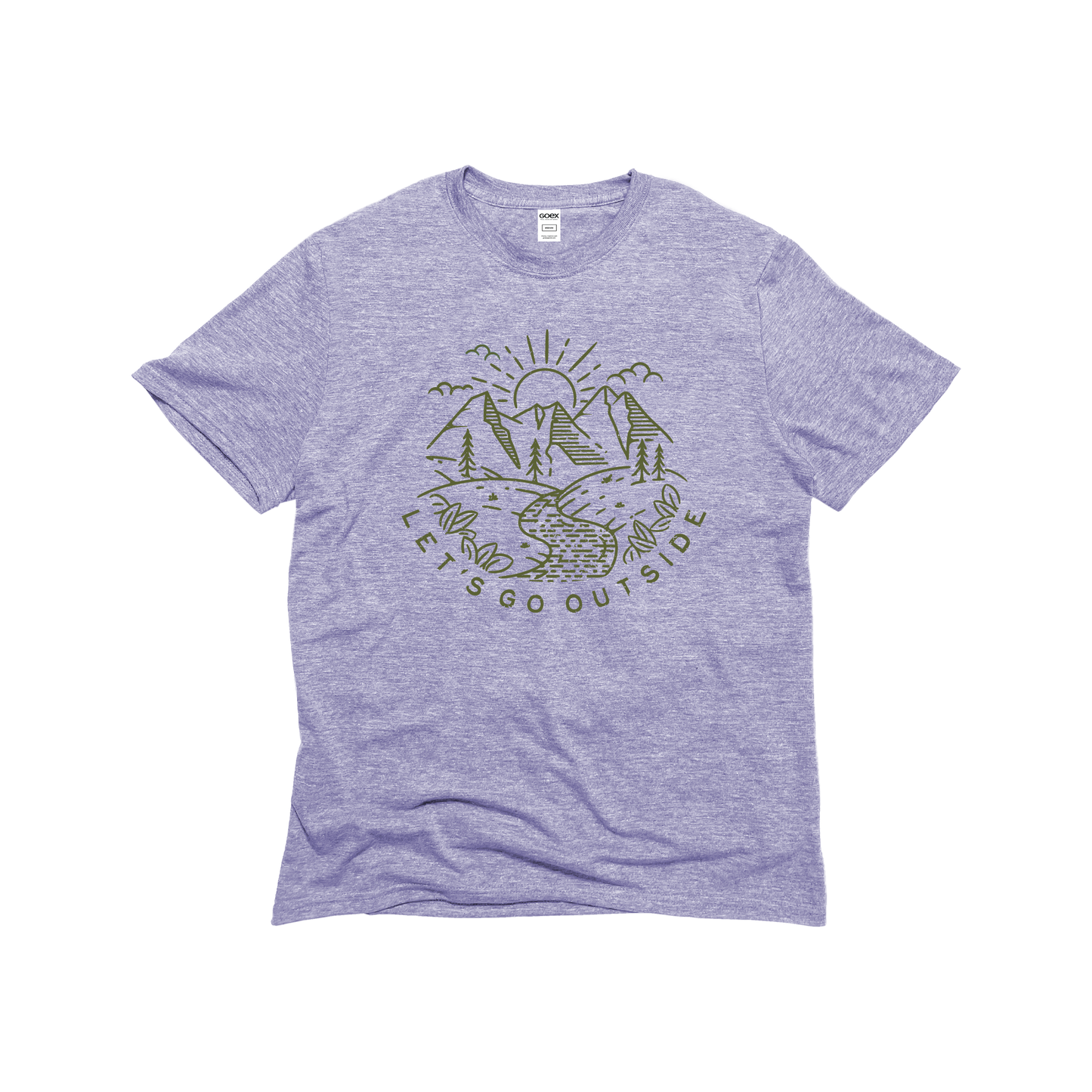 Let's Go Outside Graphic Tee - Lavender